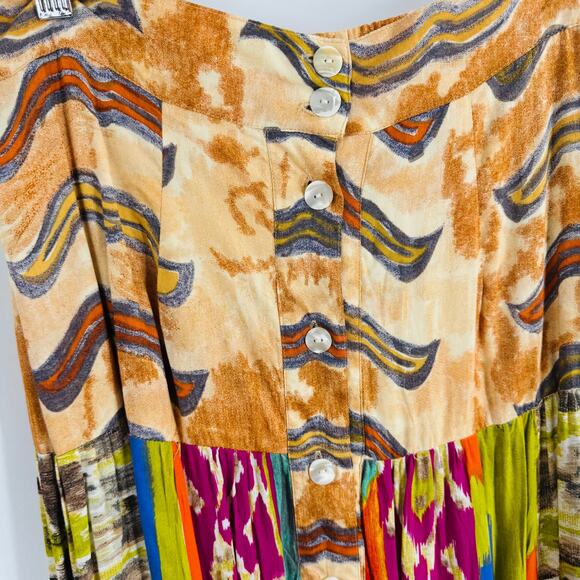 Vintage The Icing Blazer & Skirt Set Long Sleeve Patchwork Jacket Size L - Picture 8 of 15